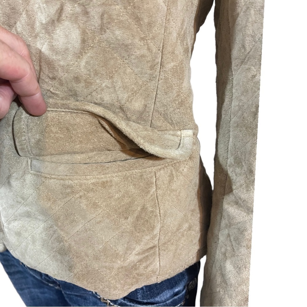Loft tan suede and faux fur jacket - Picture 5 of 11